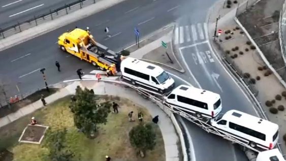 El accidente del camionero argentino en Santiago de Chile