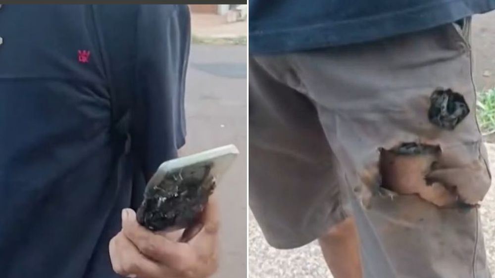 &nbsp;Un mecánico fue atacado por unos perros y la explosión de su celular salvó su vida.&nbsp;&nbsp;