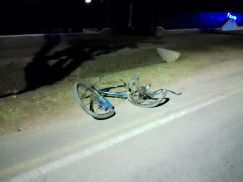 La bicicleta quedó destruida. Gentileza Ministerio de Seguridad. 