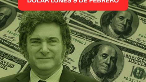 Dólar lunes 9 de febrero 2026.