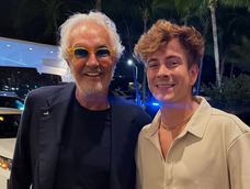 El doble de Franco Colapinto y Flavio Briatore en el GP de Miami