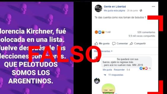 Es falso que Florencia Kirchner es candidata Es falso que Florencia Kirchner es candidata