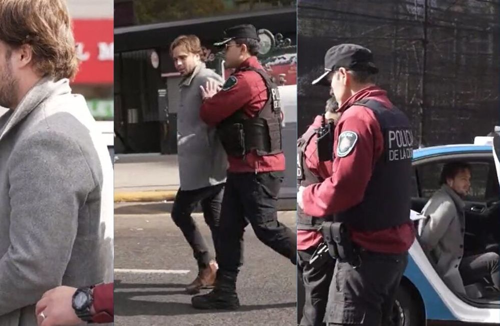 Un hombre arto de los piquetes terminó detenido cuando quiso pasar entre la multitud. / Foto: captura de video.