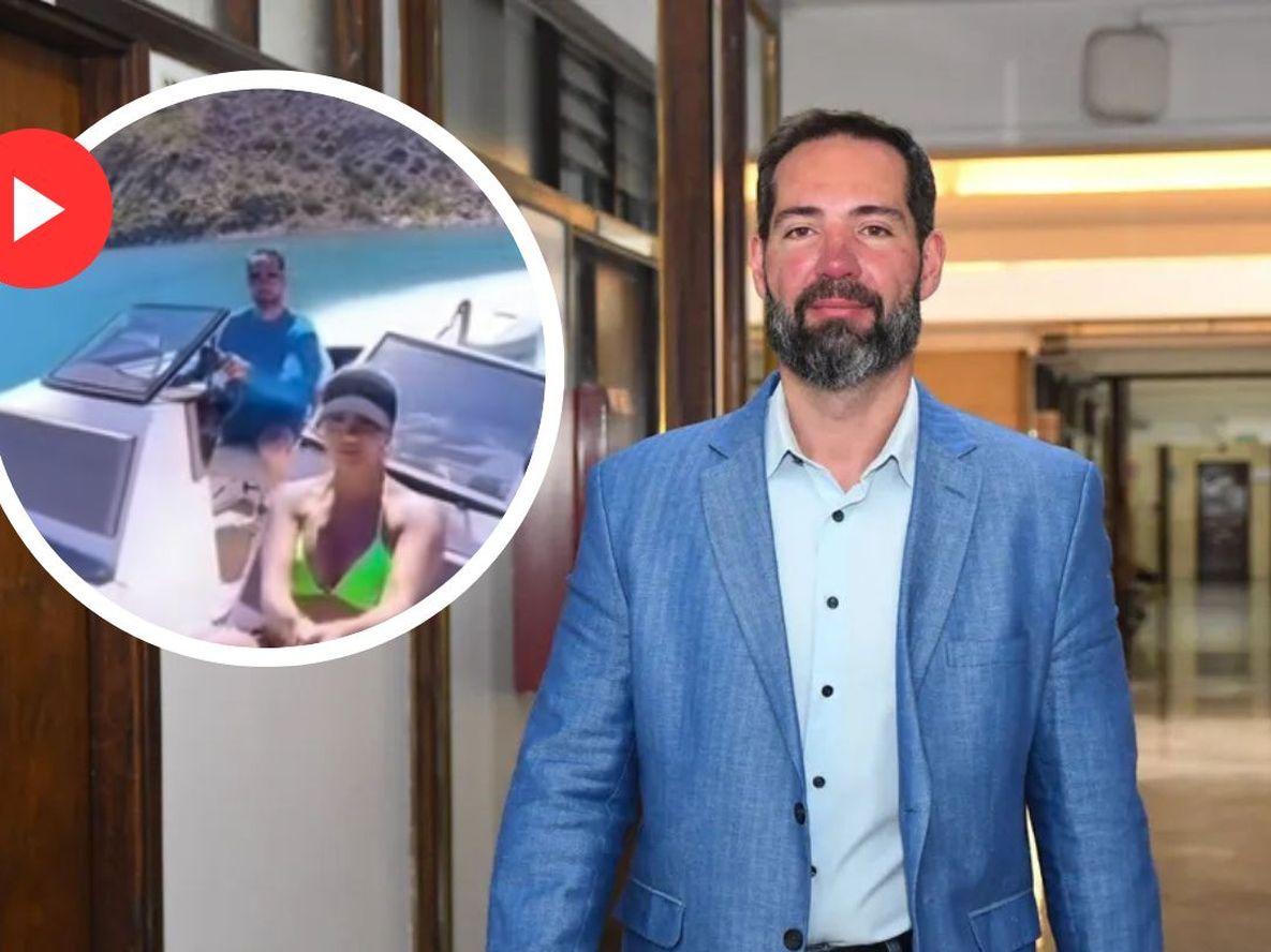 Martín Antolín, el concejal libertario de San Rafael que se quedó sin carnet por manejar ebrio, ahora se grabó con una lancha en el dique Los Reyunos