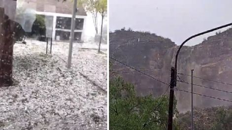 Consecuencias de la tormenta de granizo en San Rafael (Captura de video)