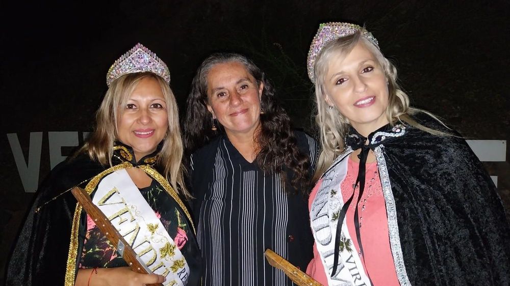 Vendimia de los Cerros: la reina y virreina.&nbsp;
