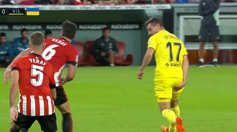 Lo Celso y el momento de su lesión ante el Bilbao (Captura de TV)