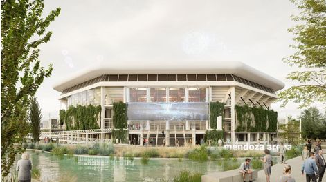 La fachada del nuevo Aconcagua Arena.&nbsp;