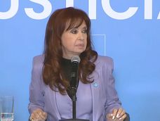 Cristina Kirchner en la sede del PJ Nacional