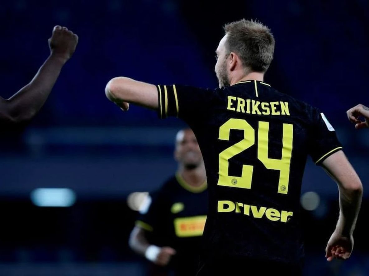 Christian Eriksen  anotó para el Inter de Milán el primer gol del fútbol italiano tras el parate por el coronavirus.