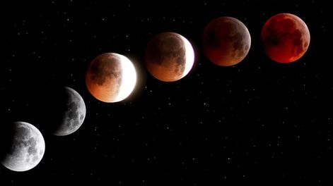 Eclipse lunar del 28 de octubre 2023.