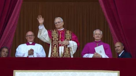 León XIV, el sucesor de Francisco. Foto: captura transmisión del Vaticano. 