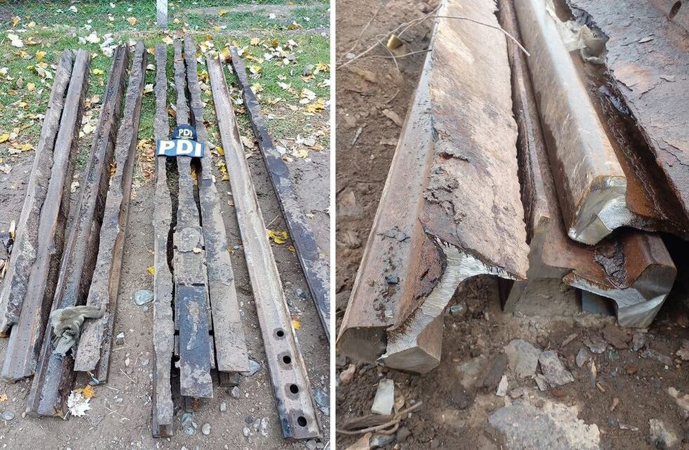 Secuestraron casi 20 toneladas de hierro que habían sido robadas de las vías en Guaymallén. | Foto: Ministerio de Seguridad y Justicia