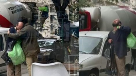 Fue Adriana, una mujer que se encontraba sentada en un bar, la que notó el gesto e inmortalizó el momento con su celular. Foto: Web
