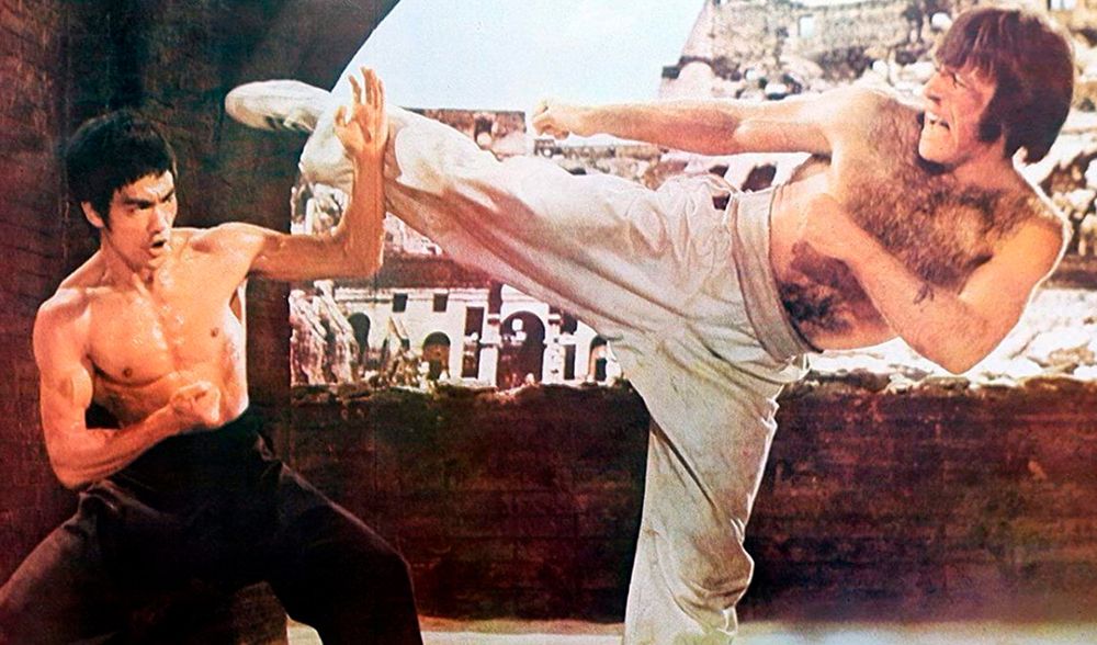 Bruce Lee y Chuck Norris en The Way of the Dragon (1972)