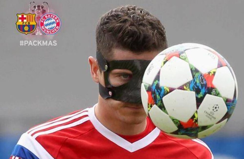 Lewandowski se entrenó con máscara y convence a Boateng para jugar ante el Barça