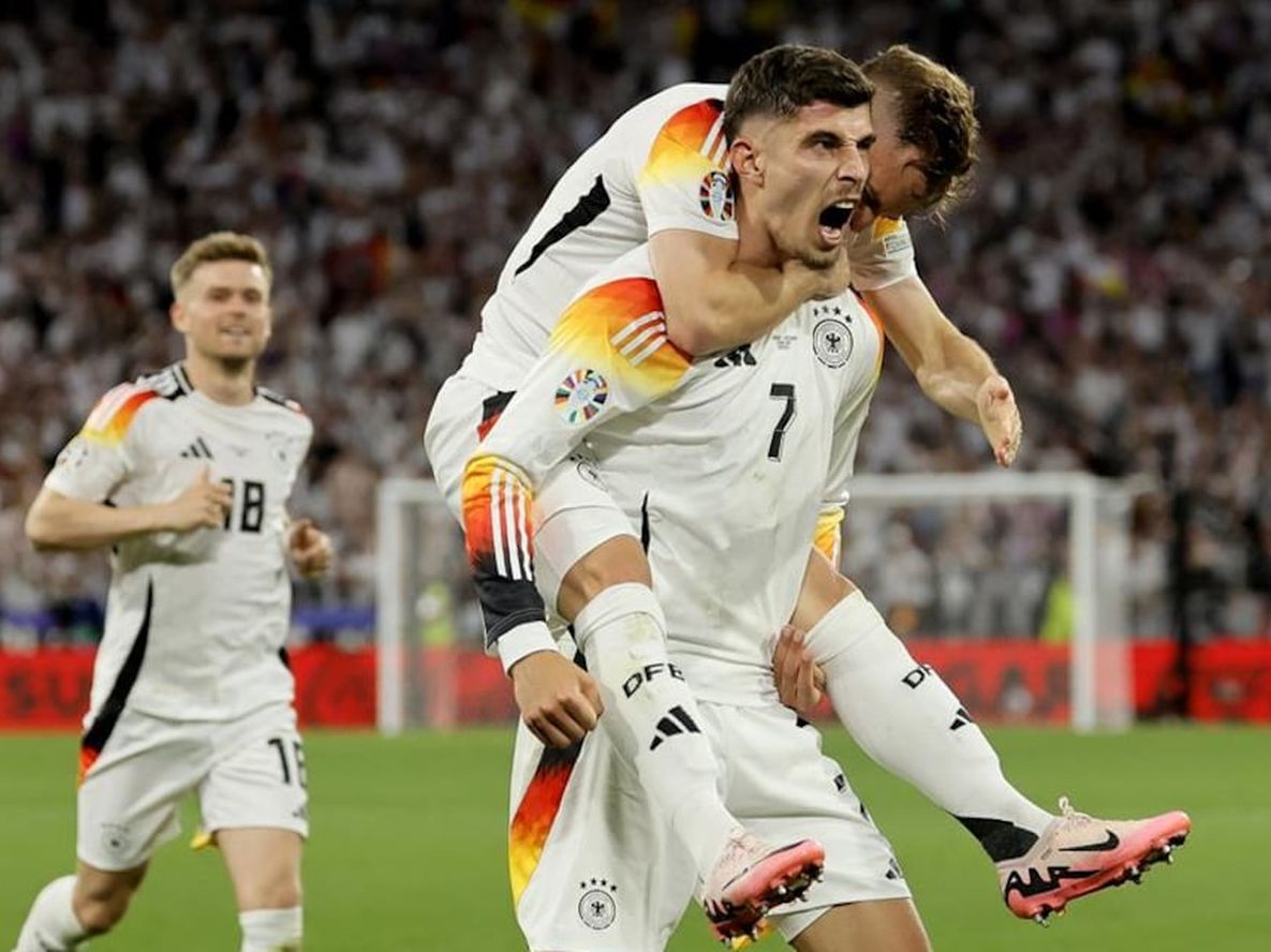 Kai Havertz festejando su gol. / Gentileza.