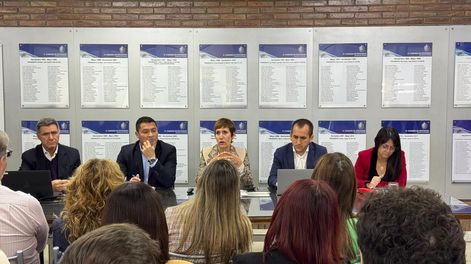 La ministra de Ambiente y Energía, Jimena Latorre, durante la presentación del Presupuesto 2026 de dicha cartera.