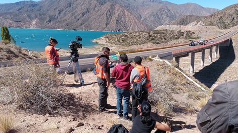 Los Andes | Foto del rodaje de Jaque Mate en Potrerillos. Foto: Gentileza.
