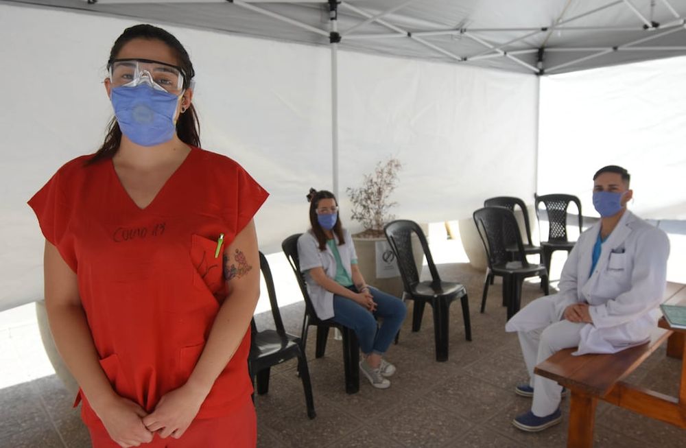 Los trabajadores del Central que sientan que necesiten desahogarse pueden acudir a la carpa instalada en el patio. Foto: José Gutiérrez / Los Andes.