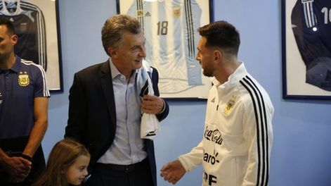 Macri despidió a la Selección argentina en el predio de Ezeiza