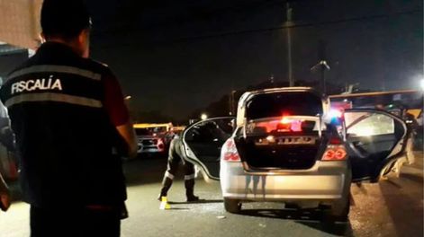 En la escena se hallaron más de 40 indicios balísticos. Foto: Twitter/@FiscaliaEcuador
