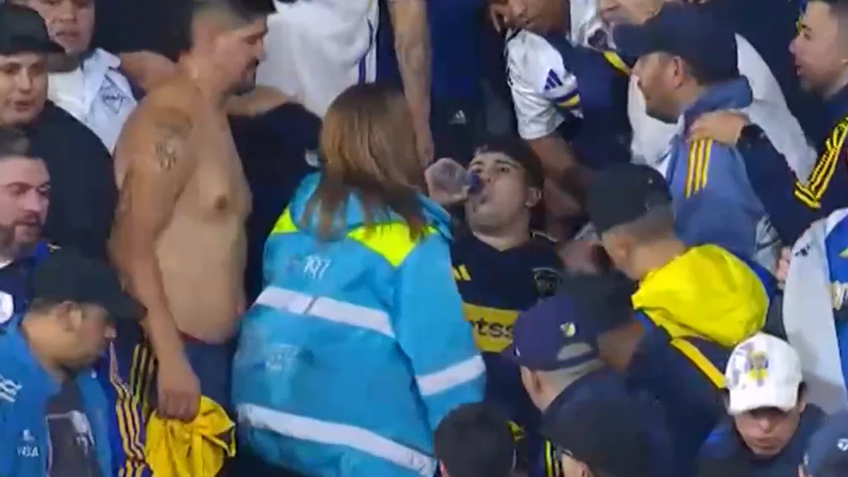 Susto en la cancha de Defensa y Justicia: cayó un paravalancha y hubo un herido