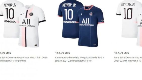 Las camisetas del PSG rondan los 10 mil pesos en la Argentina. Furor. / Gentileza. Las camisetas del PSG rondan los 10 mil pesos en la Argentina. Furor. / Gentileza.