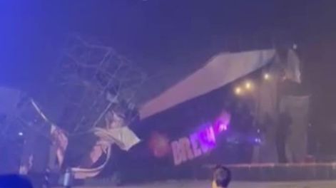 Se derrumbó una estructura en la fiesta Bresh - X