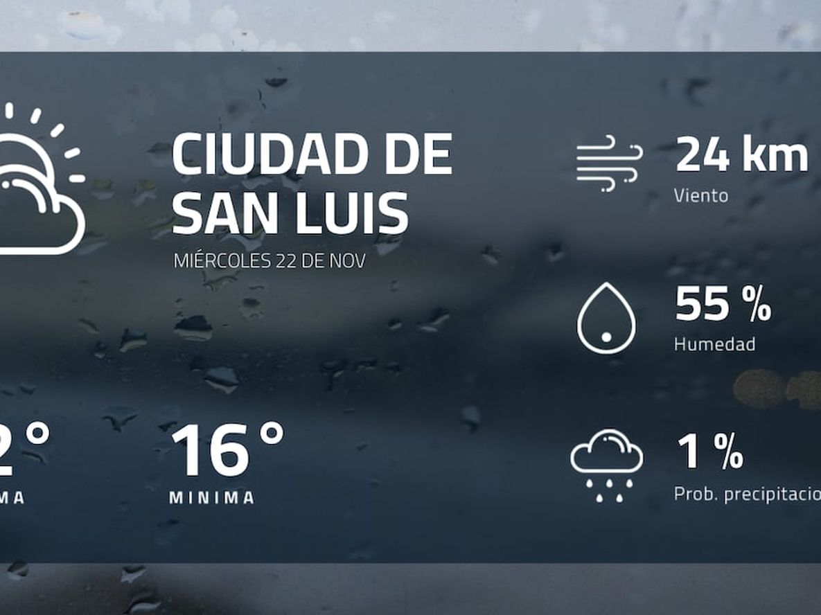 Pronóstico regional: así estará el tiempo en Ciudad de San Luis