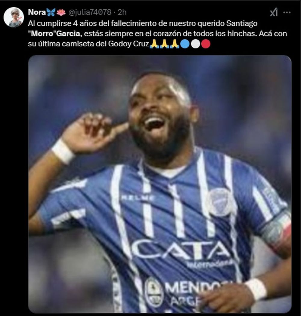 La dedicatoria para el Morro García en redes