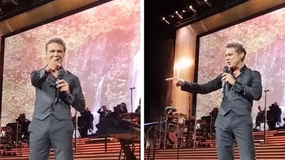 Luis Miguel recibió una propuesta impensada durante el show de este viernes. Gentileza: TN.