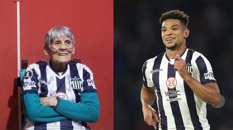 Elvira Reyna se iba a quedar fuera del Kempes porque no conseguía entrada. Diego Valoyes se puso en campaña y le consiguió el pase para estar en Talleres -Velez. / Gentileza.