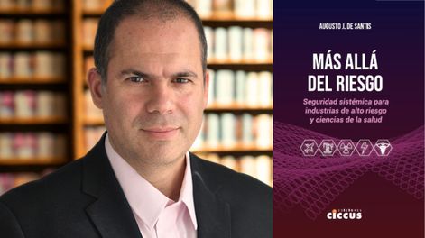Seguridad sistémica. Tapa del libro Más allá del riesgo, del investigador y docente Augusto Javier De Santis.   