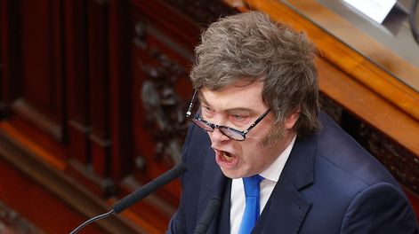 El presidente Javier Milei habla ante la Asamblea Legislativa 2026