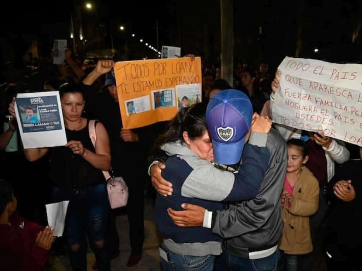 Vecinos del pueblo 9 de Julio, en Corrientes, marcharon para pedir por la aparición de Loan. Imagen gentileza Corrientes Hoy.