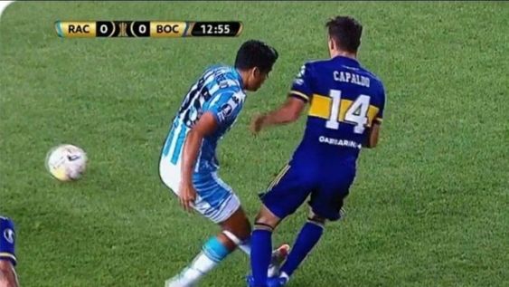 Momento exacto del planchazo de Melgarejo sobre Capaldo. / Gentileza.