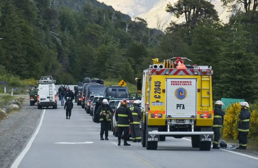 Ruta 40 cortada en Villa Mascardi - Gentileza La Nación