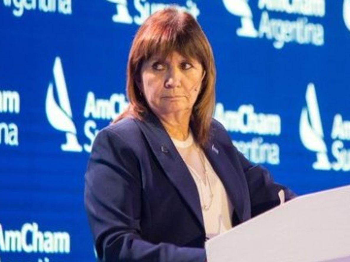 Patricia Bullrich expusó en el AmCham, organizado por la Cámara de Comercio de Estados Unidos en Argentina.
