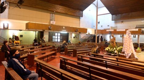 Los Andes | Las celebraciones religiosas se mantendrán al 50 por ciento de su capacidad. Habrá diversificación de horarios. Foto: Nicolás Rios / Los Andes.