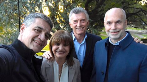 Los Andes | Hubo foto de unidad en el Pro con Jorge Macri, Patricia Bullrich, Horacio Rodríguez Larreta y Mauricio Macri. Foto: Twitter