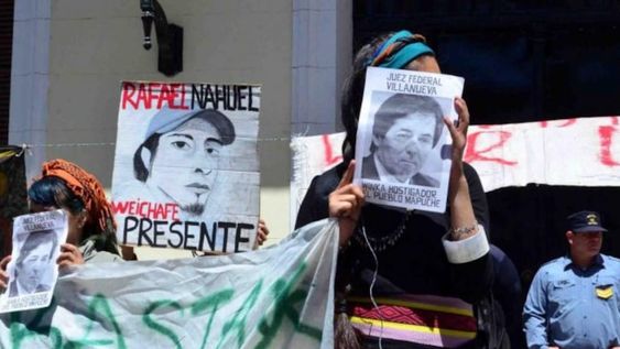 Una de las marchas en las que se pidió justicia por el asesinato de Rafael Nahuel