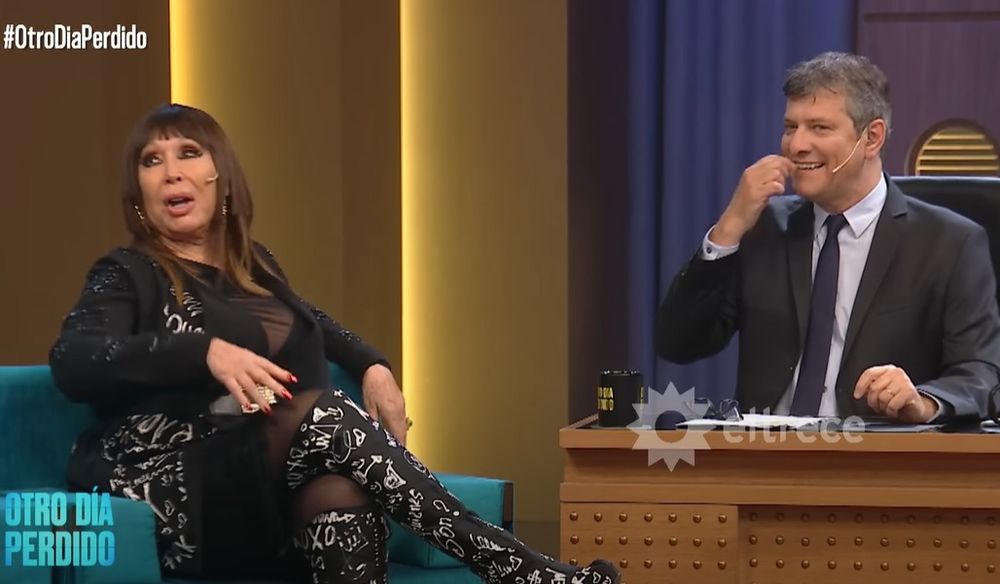 Moria Casán y Mario Pergolini en Otro día perdido.