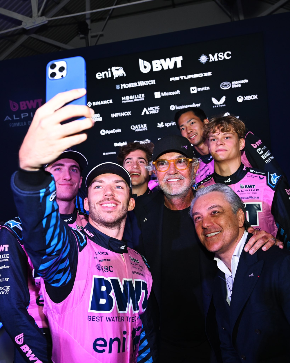 El equipo Alpine, con Colapinto como piloto de reserva