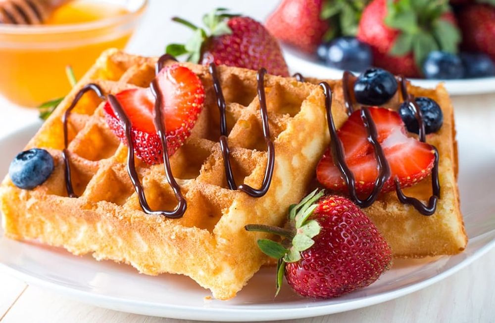 Receta para waffles dulces, paso a paso