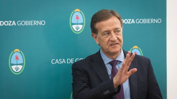 El gobernador de Mendoza Rodolfo Suárez anunció que se construirá El Baqueano con los fondos de Portezuelo del VientoFoto: Ignacio Blanco / Los Andes