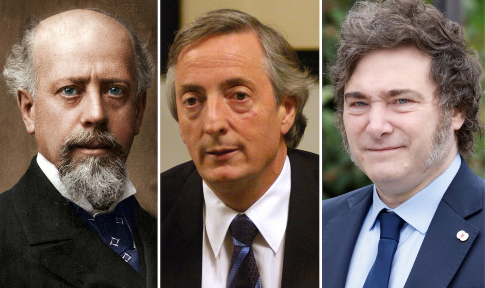 Julio Argentino Roca, Néstor Kircher y Javier Milei.