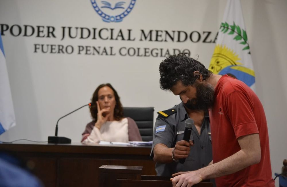 Pereg frente a la jueza Laura Guajardo. /Gentileza Prensa Poder Judicial de Mendoza.