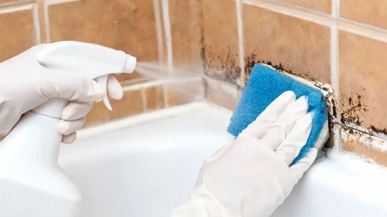 La clave está en dejar en reposo la mezcla sobre las juntas de los azulejos del baño.