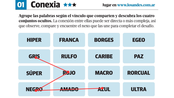 Conexia: el nuevo juego disponible en Los Andes.
